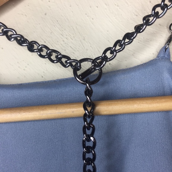 Topshop Chain Halter Ribbed Mini Dress - Picture 6 of 7